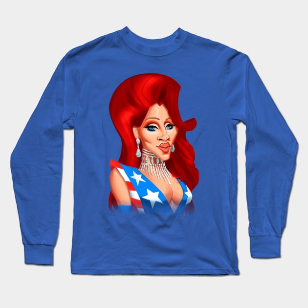 Drag race season12 ruamerica Long Sleeve T-Shirt by Amelia Emmie